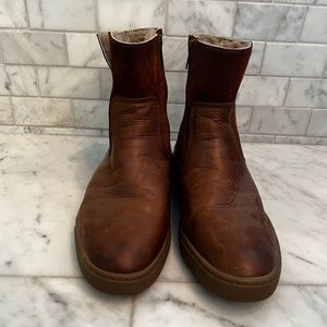 Frye short brown leather boots